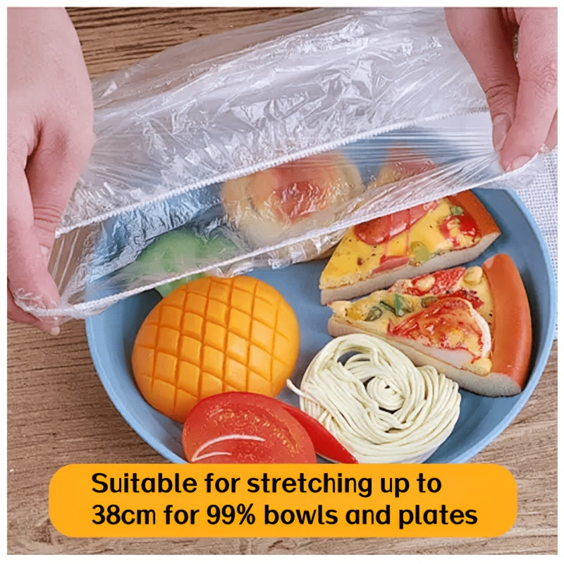 200Pcs Disposable Saran Wrap Food Covers