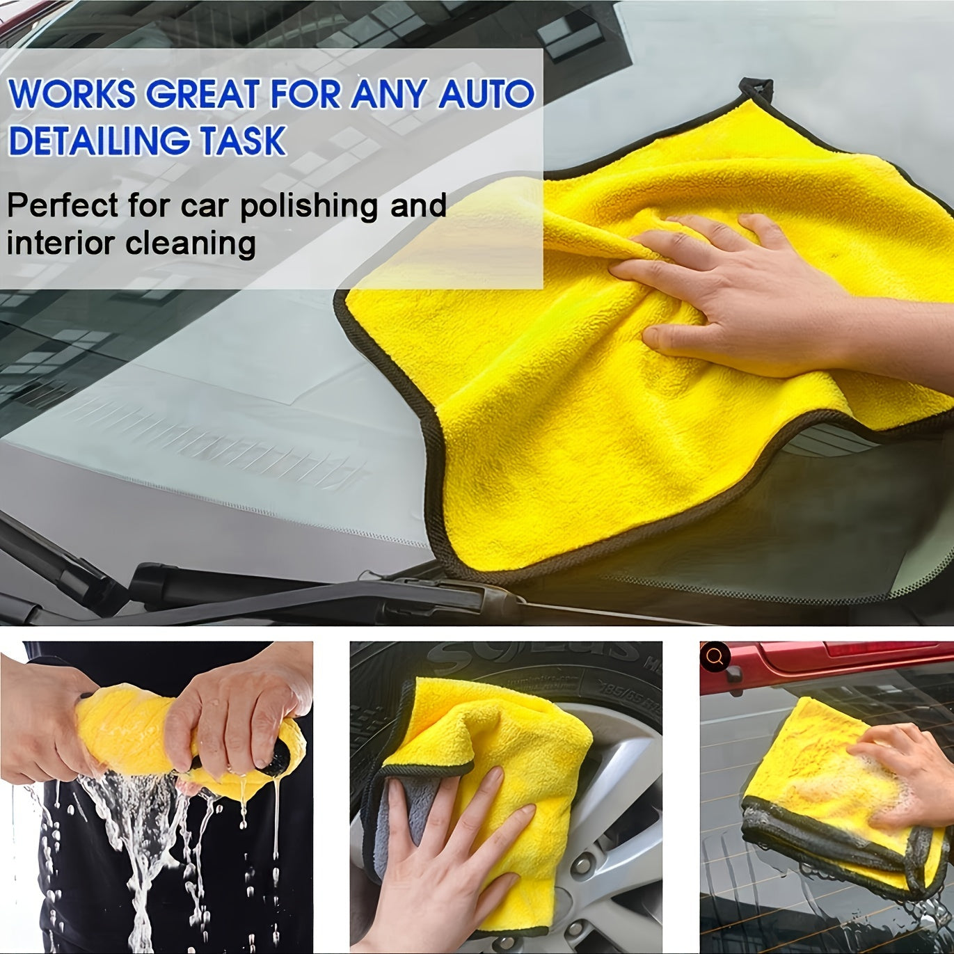 Highly Absorbent Coral Car Cleaning Towel
