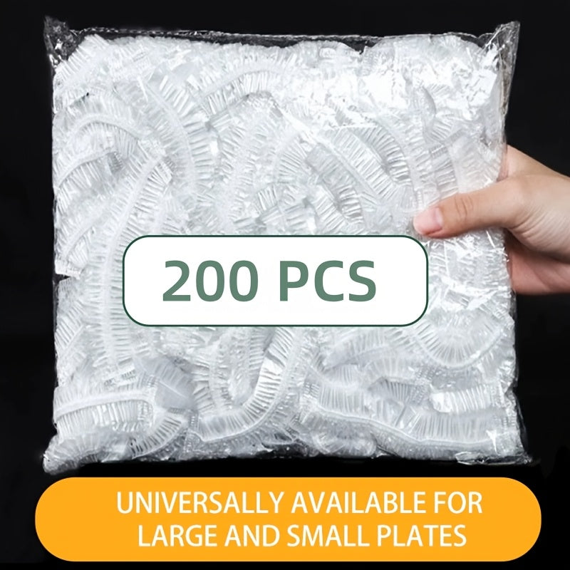 200Pcs Disposable Saran Wrap Food Covers