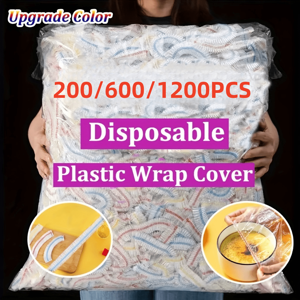 200Pcs Disposable Saran Wrap Food Covers