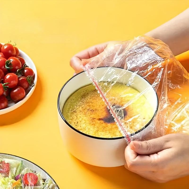 200Pcs Disposable Saran Wrap Food Covers